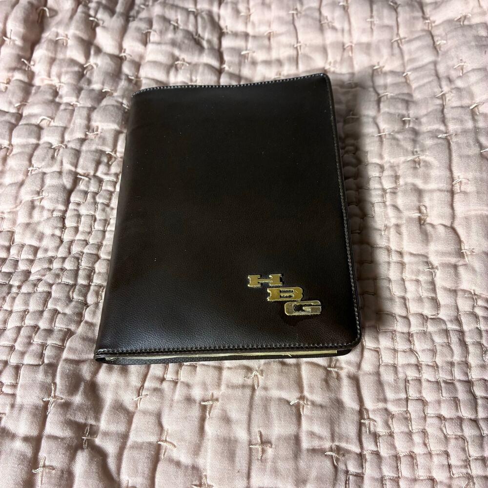 Vintage Ambassador Leather Goods Pocket Secretary Organizer HBG Niagara Falls